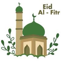 estetico moschea vettore illustrazione per eid al Fitr giorno
