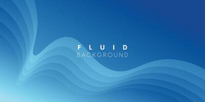 pendenza blu onda flusso sfondo design illustrazione per striscione, presentazione, carta, manifesto vettore