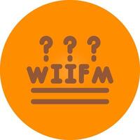 wiifm creativo icona design vettore