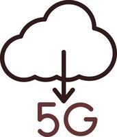 5g Scarica creativo icona design vettore