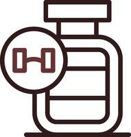proteina polvere creativo icona design vettore