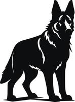 silhouette Tedesco pastore cane vettore design