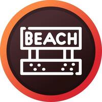spiaggia creativo icona design vettore