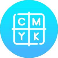 CMYK creativo icona design vettore