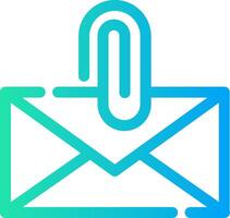 allegare file e-mail creativo icona design vettore