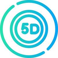 5 D dati Conservazione creativo icona design vettore