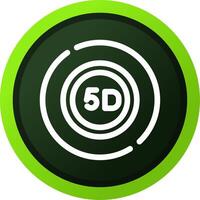 5 D dati Conservazione creativo icona design vettore