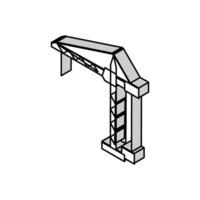 gru costruzione auto veicolo isometrico icona vettore illustrazione