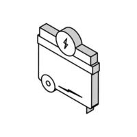 illustrazione piatta del vettore dell'icona del colore del generatore elettrico