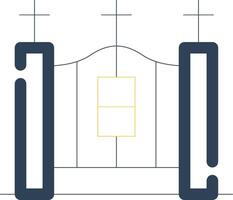cimitero cancello creativo icona design vettore