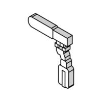 altoparlante mic microfono isometrico icona vettore illustrazione