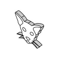 orientale gatto carino animale domestico isometrico icona vettore illustrazione
