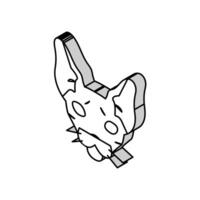sphynx gatto carino animale domestico isometrico icona vettore illustrazione