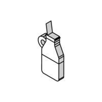 latte frullato frutta succo cibo isometrico icona vettore illustrazione