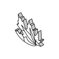 foglia acero autunno isometrico icona vettore illustrazione