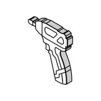 Cacciavite costruzione isometrico icona vettore illustrazione