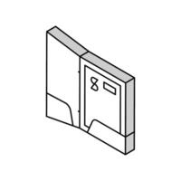 attività commerciale cartella isometrico icona vettore illustrazione