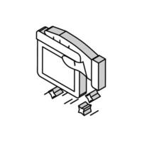 costruire un' programma isometrico icona vettore illustrazione