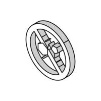 fermare nicotina isometrico icona vettore illustrazione