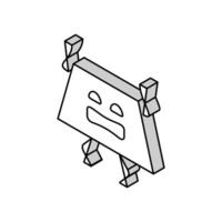 trapezio geometrico forma personaggio isometrico icona vettore illustrazione