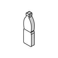 bevanda acqua plastica bottiglia isometrico icona vettore illustrazione