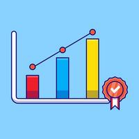 investimento statistico ricompensa cartone animato vettore icone illustrazione. piatto cartone animato concetto. adatto per qualunque creativo progetto.