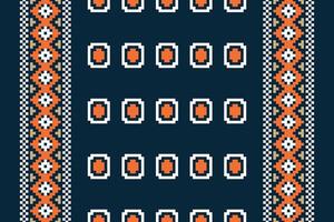 tradizionale etnico motivi ikat geometrico tessuto modello attraversare punto.ikat ricamo etnico orientale pixel Marina Militare blu sfondo. astratto, vettore, illustrazione. trama, sciarpa, decorazione, carta da parati. vettore