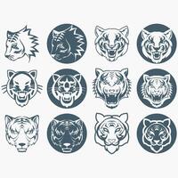 collezione di tigre logo vettore