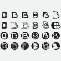 collezione di B lettera loghi vettore