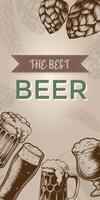 mestiere luppolo e Grano, orzo naturale birra fabbrica di birra striscioni, mano disegnato vettore illustrazione. banner o manifesti impostato per birra pubblicità e bevanda etichette.
