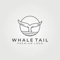 balena coda icona distintivo. balena coda logo vettore illustrazione design. onda pesce logo