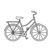 bicicletta trasporto per adulti continuo linea arte vettore illustrazione