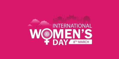 internazionale Da donna giorno di il India, India tema concetto creativo design per il Da donna giorno, campagna tema- ispirare inclusione, femmine per femminismo, indipendenza, sorellanza, Potenziamento vettore