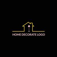 casa decorare logo, interno design logo. vettore