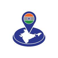 carta geografica di India icona vettore illustrazione simbolo design