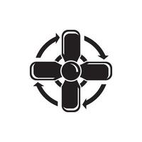 fan logo icona, vettore illustrazione modello design