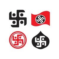 svastica icona vettore illustrazione simbolo design
