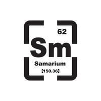 samario icona, chimico elemento nel il periodico tavolo vettore