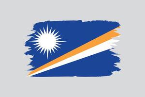 marshall isole bandiera e carta geografica design vettore