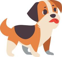 beagle cane piatto stile isolato su sfondo vettore