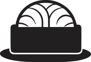 Sushi logo o distintivo nel Vintage ▾ stile vettore