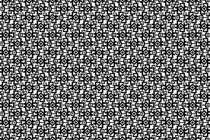 astratto senza soluzione di continuità mosaico modello con ripetendo elementi. nero e bianca monocromatico strutturato modello con geometrico elementi vettore