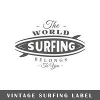fare surf etichetta isolato su bianca sfondo vettore