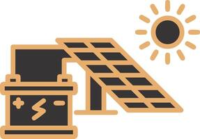 icona del vettore di energia solare