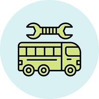 riparazione autobus vettore icona