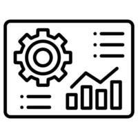 gestione pannello di controllo icona linea vettore illustrazione
