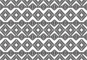 tribale tradizionale tessuto batik etnico. ikat senza soluzione di continuità modello le foglie geometrico ripetendo design per sfondo, avvolgere, moda, tappeto, vestiario. nero e bianca vettore