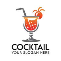 cocktail bicchiere logo vettore impostato modello, cocktail bicchiere logo vettore impostato di elementi, cocktail bicchiere vettore illustrazione