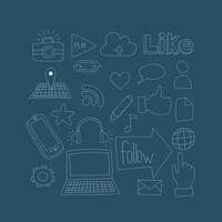 collezione logo social media vettore
