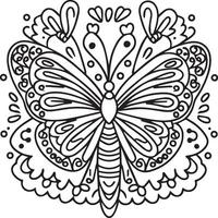 farfalle colorazione pagina. farfalle schema vettore Immagine. carino design farfalla schema vettore